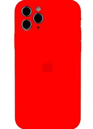 Чехол силиконовый противоударный для iphone 12 pro красный с защитой камеры для надежной защиты