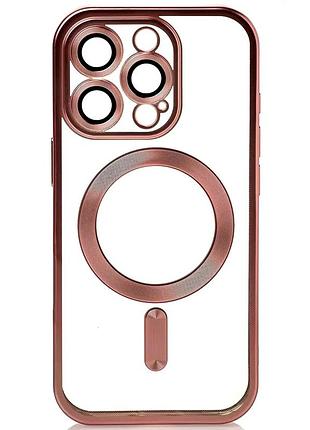 Чехол противоударный для iphone 16 pro magsafe розовый с защитой от ударов и падений