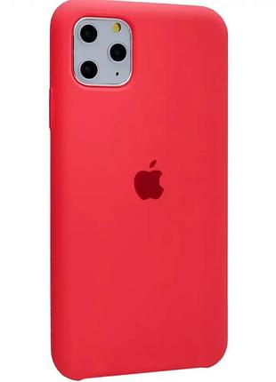 Чехол силиконовый для iphone 11 pro противоударный защита от падений ярко-розовый
