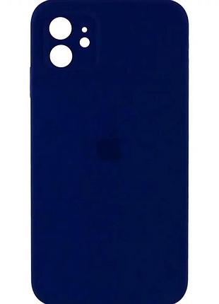 Чехол силиконовый для iphone 11 защитный противоударный с защитой камеры midnight blue
