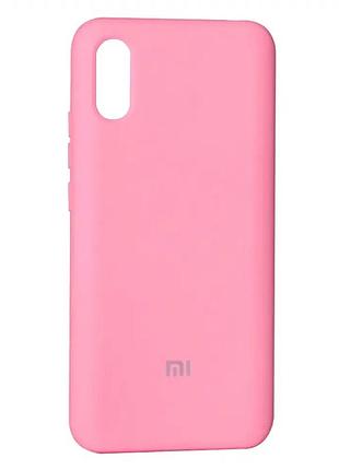 Чехол силиконовый для xiaomi redmi 9a розовый защита от ударов и падений для смартфона