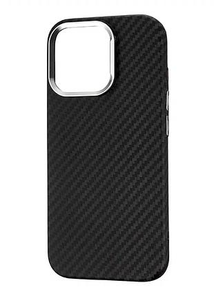 Чехол противоударный carbon case для iphone 14 pro max легкий защита от ударов и падений с magsafe
