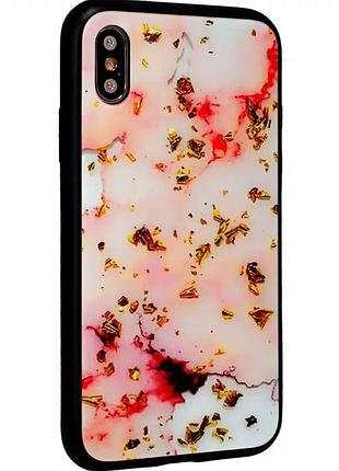 Чехол противоударный для iphone 7 силиконовый мраморный розовый защита от ударов и повреждений