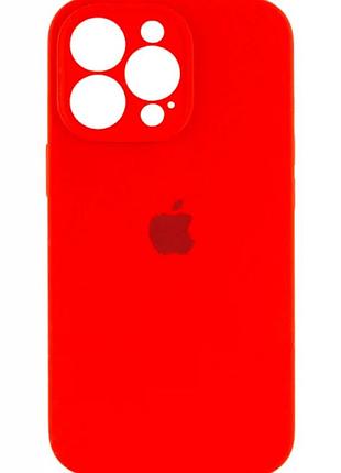 Силиконовый чехол для iphone 13 pro противоударный красный с защитой камеры для активного использования