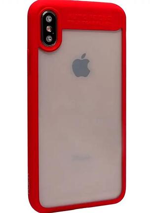 Чохол протиударний для iphone x iphone xs червоний захист від падінь із полікарбонату та поліуретану