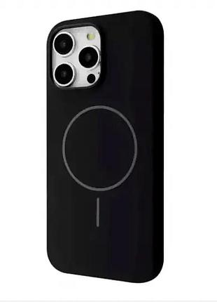 Чехол силиконовый для iphone 12 pro max черный противоударный с magsafe защита от ударов и падений