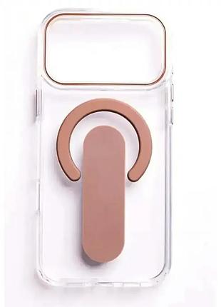 Чехол hang case с magsafe для iphone 16 pro max коричневый силиконовый защитный аксессуар