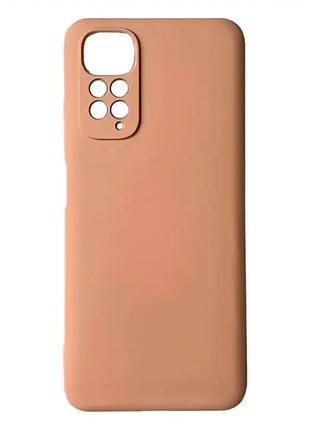 Чехол силиконовый для xiaomi redmi note 11 розовый противоударный защита от падений и царапин