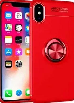Силиконовый чехол для iphone xs max противоударный защита от падений красный