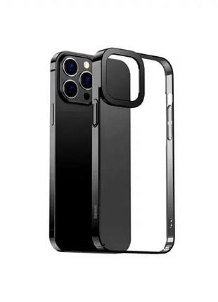 Чехол противоударный для iphone 13 pro max черный защита от ударов блестящий поверхность