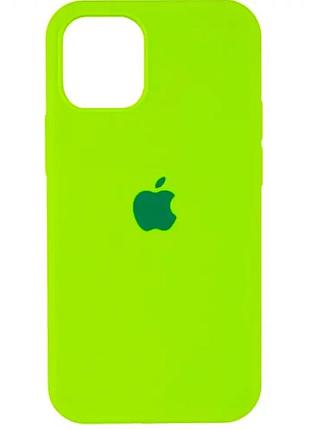 Силиконовый чехол full case для iphone 12 12 pro защитный neon green для защиты от ударов и падений