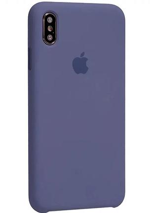 Силиконовый чехол для iphone xs max lavender gray защита от ударов и падений легкий и тонкий
