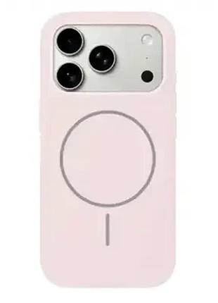 Силіконовий чохол для iphone 17 pro max з magsafe рожевий пісок захист від ударів і подряпин