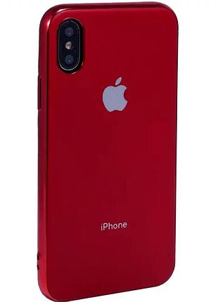 Чехол силиконовый для iphone xs max красный противоударный с матовой поверхностью защита от ударов