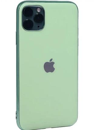 Чехол силиконовый для iphone 11 pro max противоударный светло-зеленый защита от падений и царапин