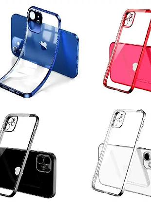 Чехол противоударный tpu для iphone 13 серебристый защита объектива камеры от ударов и падений
