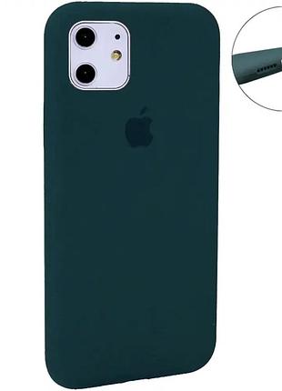 Чехол силиконовый full case для iphone 11 pine green защита от ударов и повреждений для активного использования