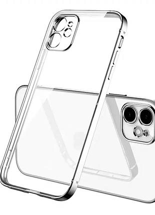 Противоударный чехол для iphone 13 pro max tpu защита камеры серебристый для надежной защиты устройства