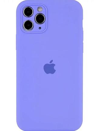 Силиконовый чехол для iphone 12 pro защитный противоударный светло-фиолетовый с защитой камеры