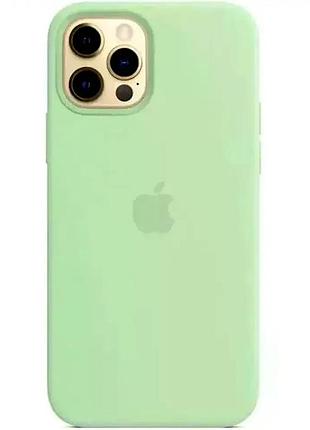 Чохол силіконовий full case для iphone 15 pro max захист від ударів зелений phistashio