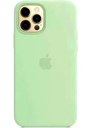 Чехол силиконовый full case для iphone 16 pro max защита от ударов и царапин цвет phistashio