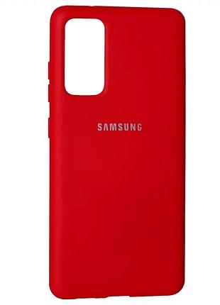 Чехол силиконовый для samsung s20 fe красный защита от ударов и царапин для активного использования