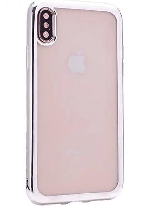 Чохол протиударний tpu для iphone x xs сріблястий захист від ударів і подряпин