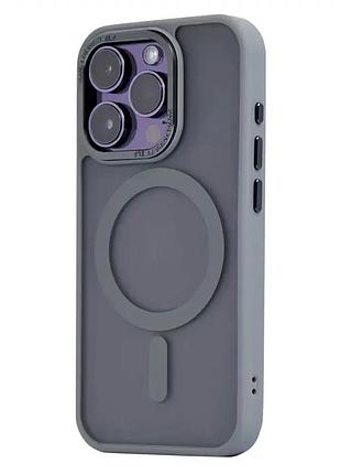 Чохол силіконовий для iphone 12 pro max протиударний з magsafe сірий захист від ударів і подряпин