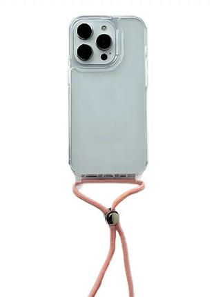 Чехол противоударный для iphone 14 pro max силиконовый pink sand защита от ударов и падений