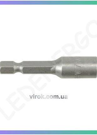 Насадка торцева магнітна yato hex m7 x 48 мм 1/4 дюйма для гайкових ключів блістер