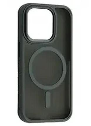 Чехол oc matte case с magsafe для iphone 13 pro max серый силиконовый защитный аксессуар для надежной защиты телефона