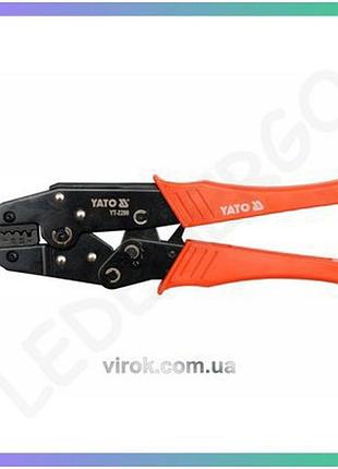Клещи для обжимки yato 220 мм храповый механизм для проводов 0,5-4 мм2 профессиональные плоскогубцы
