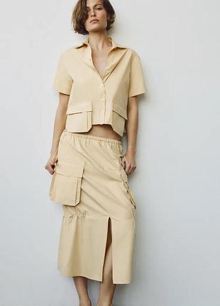 Юбка карго zw collection средней длины