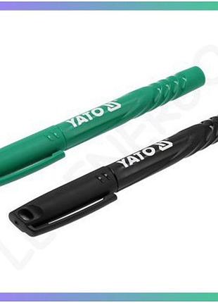Технические маркеры yato 2 шт черный зеленый для маркировки на различных поверхностях