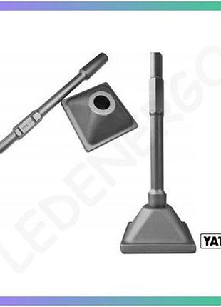 Трамбовка грунта yato hex 150x150x400 мм для уплотнения почвы и песка трамбирования