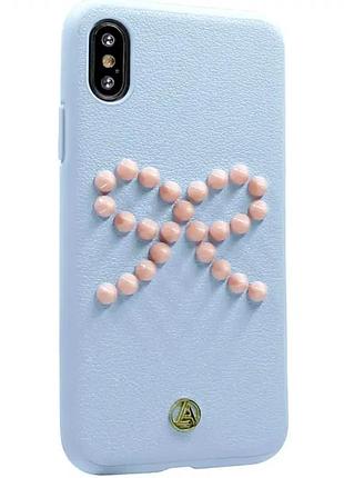 Чехол противоударный для iphone x xs силиконовый pink защита от падений и царапин