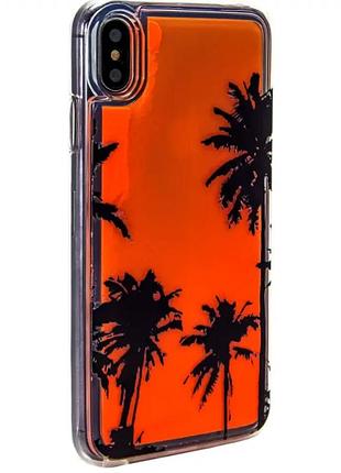 Чехол противоударный для samsung a20 2019 tpu защита от ударов и царапин с принтом liquid glow palm