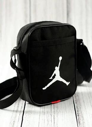 Сумка jordan барсетка джордан чорна для повсякденного використання для міського життя унісекс.