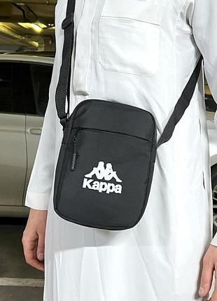 Kappa сумка борсетка oxford 1000d черная повседневная новинка