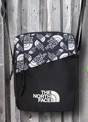 Сумка через плечо the north face барсетка норт фейс черная для мужчин водоотталкивающая