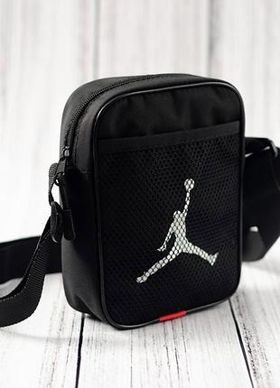 Барсетка jordan сумка джордан оксфорд 1000d чорна універсальна на кожен день.