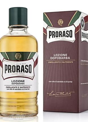 Лосьон после бритья proraso after shave lotion nourish sandalwood 400 мл
