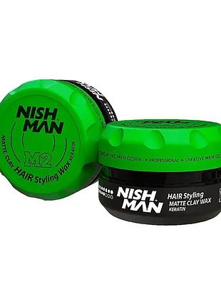 Глина для укладки nishman hair matte clay m2 150 мл
