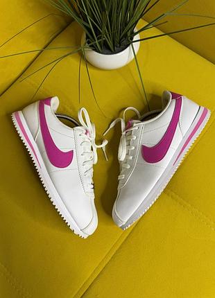 Кросівки nike cortez white pink
