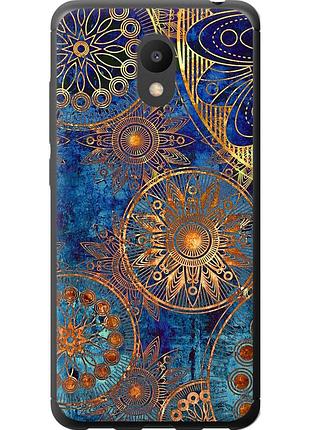 Чехол 2d пластиковый на телефон meizu m6 золотой узор "678t-1349-58250"