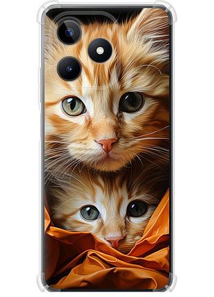 Чехол силикон с усиленными углами на телефон realme c53 котики 2 "5664sp-3128-58250"