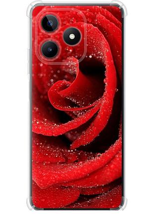 Чехол силикон с усиленными углами на телефон realme c53 красная роза "529sp-3128-58250"