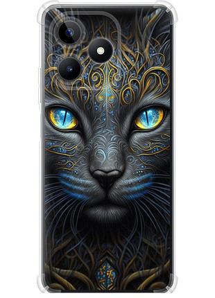 Чехол силикон с усиленными углами на телефон realme c53 кошка "5548sp-3128-58250"