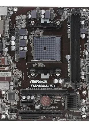 Плата под amd socket fm2+ ( sfm2 ) asrock fm2a68m-hd+ на ddr3 ! держит до a10 pro-8750b fm2+
