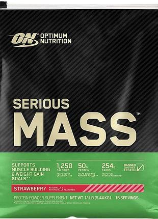 Гейнер optimum nutrition serious mass 5.45 кг клубника (841801)